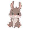 Cute Bunny Rabbit - 5" Vinyl Sticker - for Car Laptop I-Pad - Waterproof Decal view 1