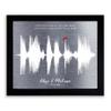 Lucky Tusk Sound Wave, 10 Year Anniversary, Personalized Metal Print, Wedding Song, Voice Print, Sound Byte Custom #1779, view 2