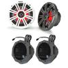 KICKER 45KM654L 6.5" RGB LED Marine Speakers with SSV US2-C65U Universal 6.5-inch Cage Mount Speaker Pods Including 1.85" Dual Clamps view 1