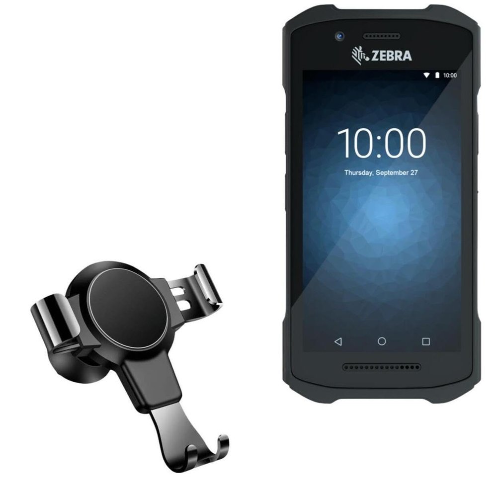 BoxWave Car Mount Compatible with Zebra TC21 - X-Switch Car Mount, Air Vent Mounted Holder Simple Minimal - Jet Black