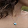 Unique Idea Wife, A Hundred Hearts Would be Too Few to Carry All My Love for!!!, Useful Christmas Opal Turtle Necklace for Wife view 3