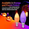 6 Pack BlueX LED Orange Light Bulb - 4W (40Watt Equivalent) - E12 Base Orange LED Bulb, Party Decoration, Porch, Home Lighting, Holiday Lighting, Chandelier Light Bulbs, Candelabra Bulbs view 4