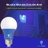 6 Pack BlueX LED A19 Blue Light Bulb - 9W (60Watt Equivalent) - E26 Base Blue LED Bulb, Party Decoration, Porch, Home Lighting, Holiday Lighting, Decorative Illumination view 3