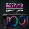 Dolphin Boombox Portable Bluetooth Speaker - Crisp Sound - Dual 6.5" Woofer, 1" Tweeter view 4