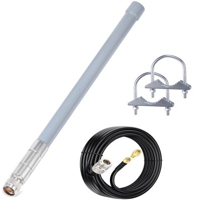 Bingfu Outdoor WiFi Antenna 5dbi RP-SMA/SMA Male Dual Band 2.4ghz 5ghz High Gain Omnidirectional Antennas for Wireless Security IP Camera WiFi Router Video Surveillance Monitor