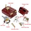 JUN-STORE Anti Theft Bedroom Strong Easy Install Universal Heavy Duty Red Home Security Indoor Accessory Door Lock Professional Deadbolt SENMIA view 2