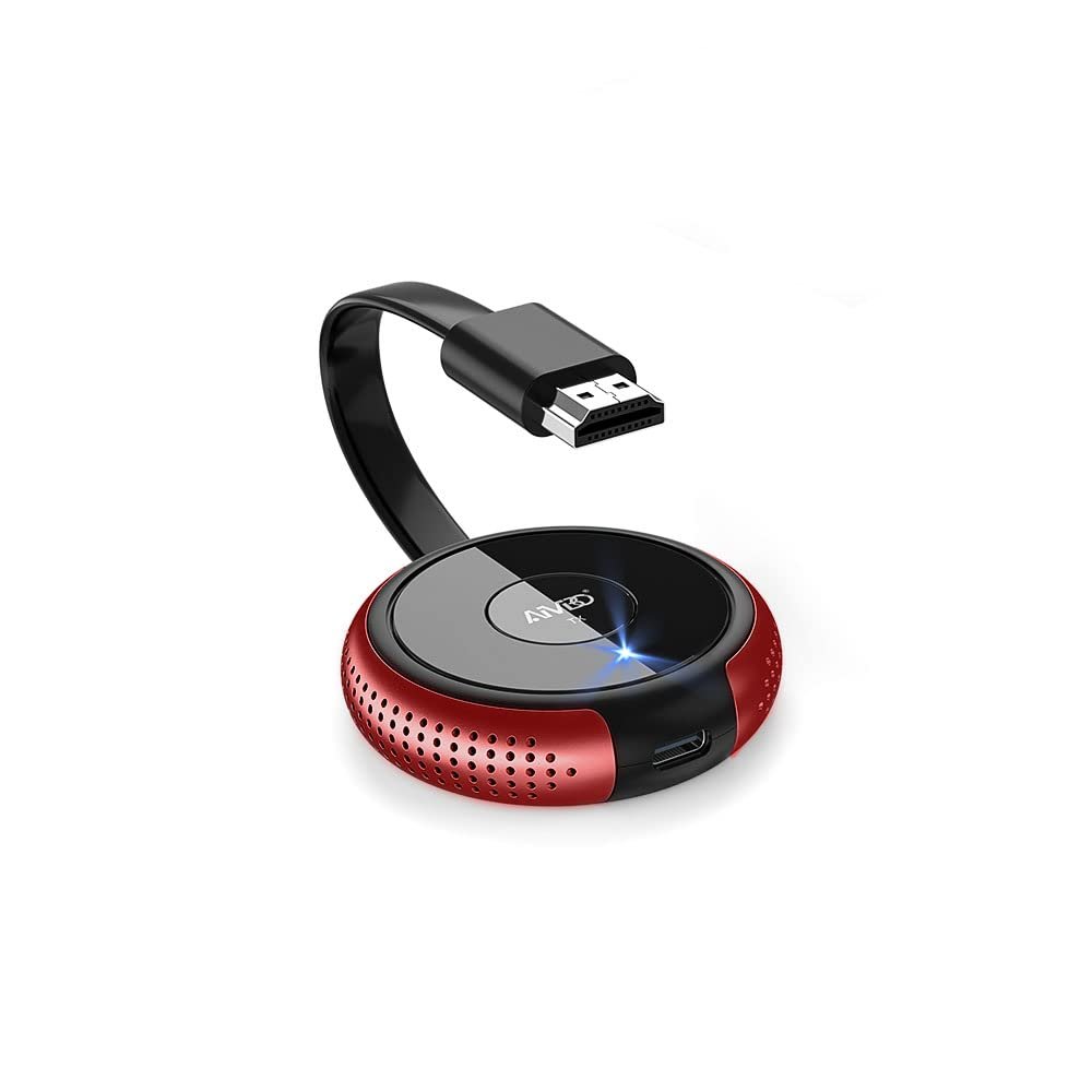 TIMBOOTECH HDMI Wireless Transmitter 165FT Red - 1 Receiver Can be Paired with 8 Transmitters - Switch by One Click - Also Compatible with Other Brands Wireless HDMI Receiver