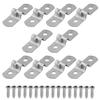 Heyiarbeit 5mm(0.2") Rigid Pipe Strap, 2 Holes Tube Straps 304 Stainless Steel Tension Tube Clip Clamp Silver Tone 20PCS view 1