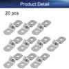 Heyiarbeit 5mm(0.2") Rigid Pipe Strap, 2 Holes Tube Straps 304 Stainless Steel Tension Tube Clip Clamp Silver Tone 20PCS view 4