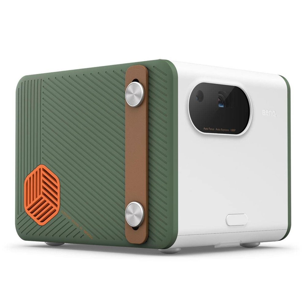 BenQ GS50 1080p Wireless Outdoor Projector | Extra Bass Bluetooth Speaker | IPX2 Splash & Drop Resistant | WiFi | Android TV | AirPlay | Auto Focus | 2D Keystone | HDMI | USB-C (Renewed)