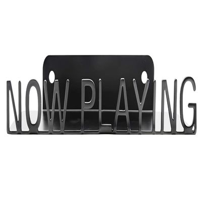 Ahomiwow Metal Now Playing Vinyl Record Stand Wall Mount Album Player Display LP Shelf Black modern Vintage Vinyl Record Display Organization for Music Lovers Record Player Accessory
