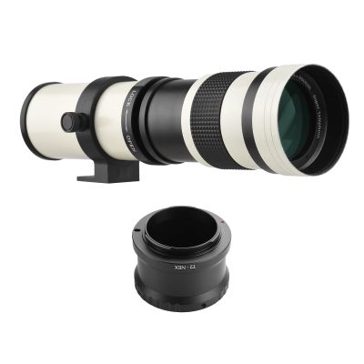 Andoer Camera MF Super Telephoto Zoom Lens F/8.3-16 420-800mm T Mount with NEX-mount Adapter Ring Universal 1/4 Thread Replacement for Sony NEX E-mount Camera NEX-5R NEX-3 NEX-C3 NEX-5N NEX-5C