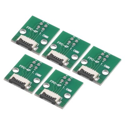 MECCANIXITY FPC FFC Converter Connector Board 4P 1.0mm on Socket Side, Back 0.5mm, to DIP 2.54mm for LCD 3D Printer DVD TV Laptop Pack of 5