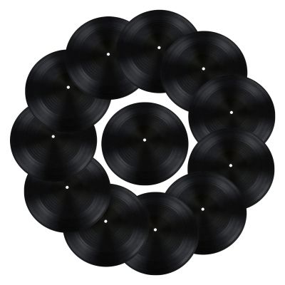 Haiabei 24 Pcs 12Inch Blank Records Vintage Fake Records Decorations Discs Hip Hop Rock 70s 80s 90s Retro Decor for Home Studio Room Wall Aesthetic