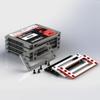 2.5 inch PC SSD HDD Cages Bracket Solid State Drive Frame Multi Layer Box Stacking External HD Cabinet Docking Station Base SATA PATA Computer Hard Disk Rack Metal 4-Bay Mounting Bracket Grey view 1