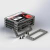 2.5 inch PC SSD HDD Cages Bracket Solid State Drive Frame Multi Layer Box Stacking External HD Cabinet Docking Station Base SATA PATA Computer Hard Disk Rack Metal 4-Bay Mounting Bracket Grey view 2