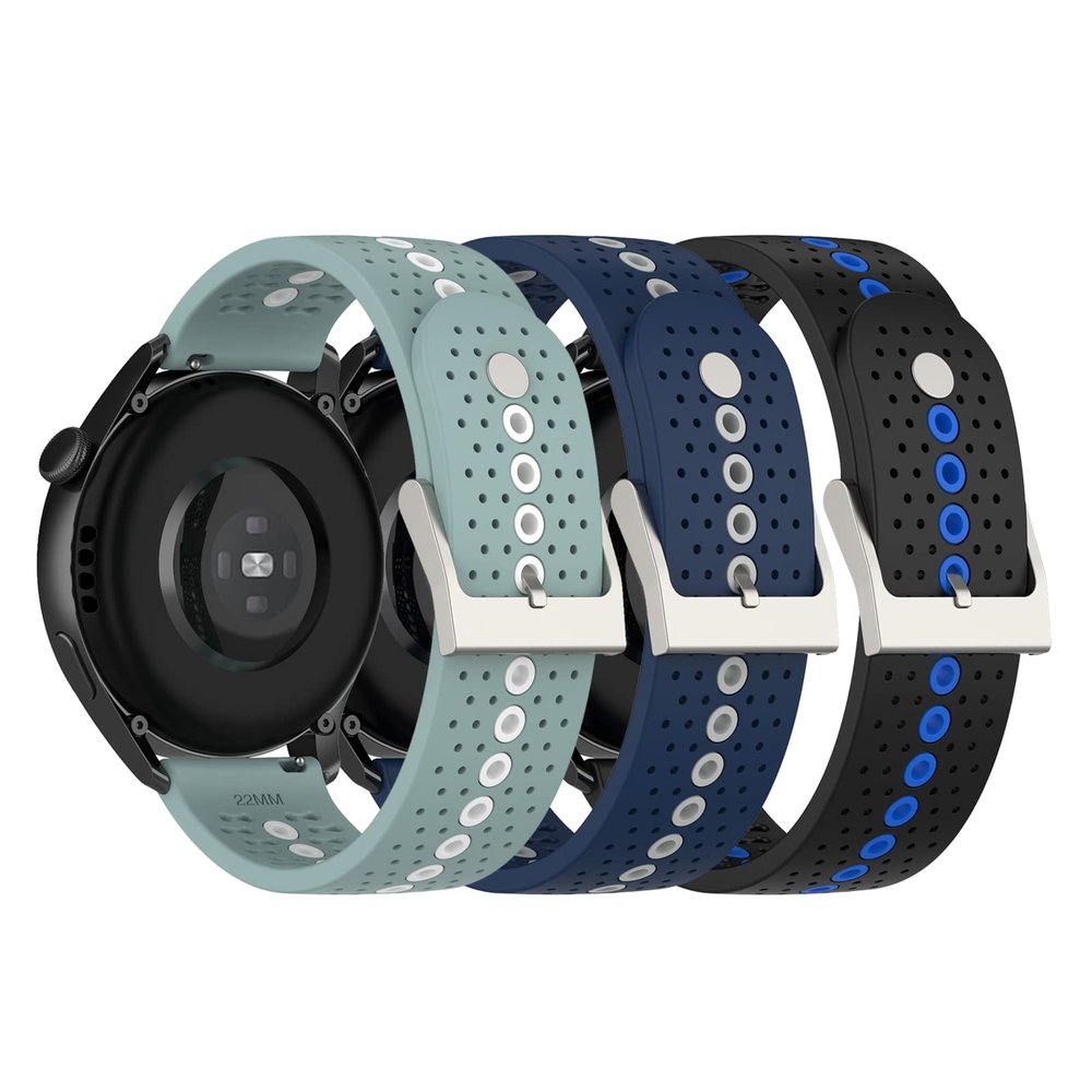 BabyValley 22mm Silicone Bands Compatible with Suunto Vertical/ 9 Peak/ 9 Peak Pro/ 5 Peak, Wristband Strap Replacement Bracelet for Suunto 5 Peak (3 pack)