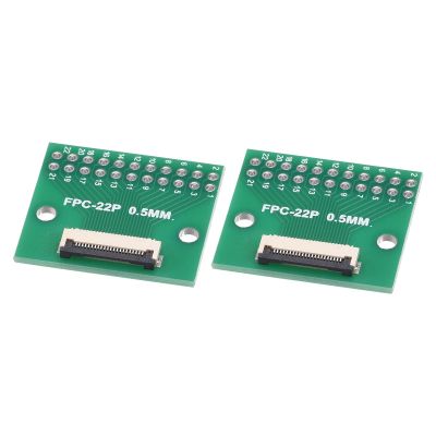 MECCANIXITY FFC FPC PCB Converter Board 22 Pin 0.5mm Pitch to DIP 2.54mm Single Side for LCD 3D Printer Camera DVD TV Laptop Pack of 2
