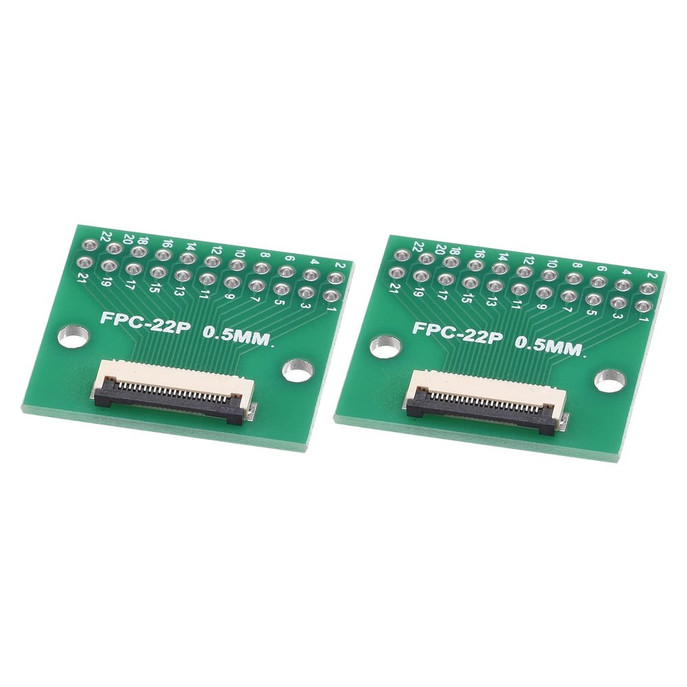 MECCANIXITY FFC FPC PCB Converter Board 22 Pin 0.5mm Pitch to DIP 2.54mm Single Side for LCD 3D Printer Camera DVD TV Laptop Pack of 2