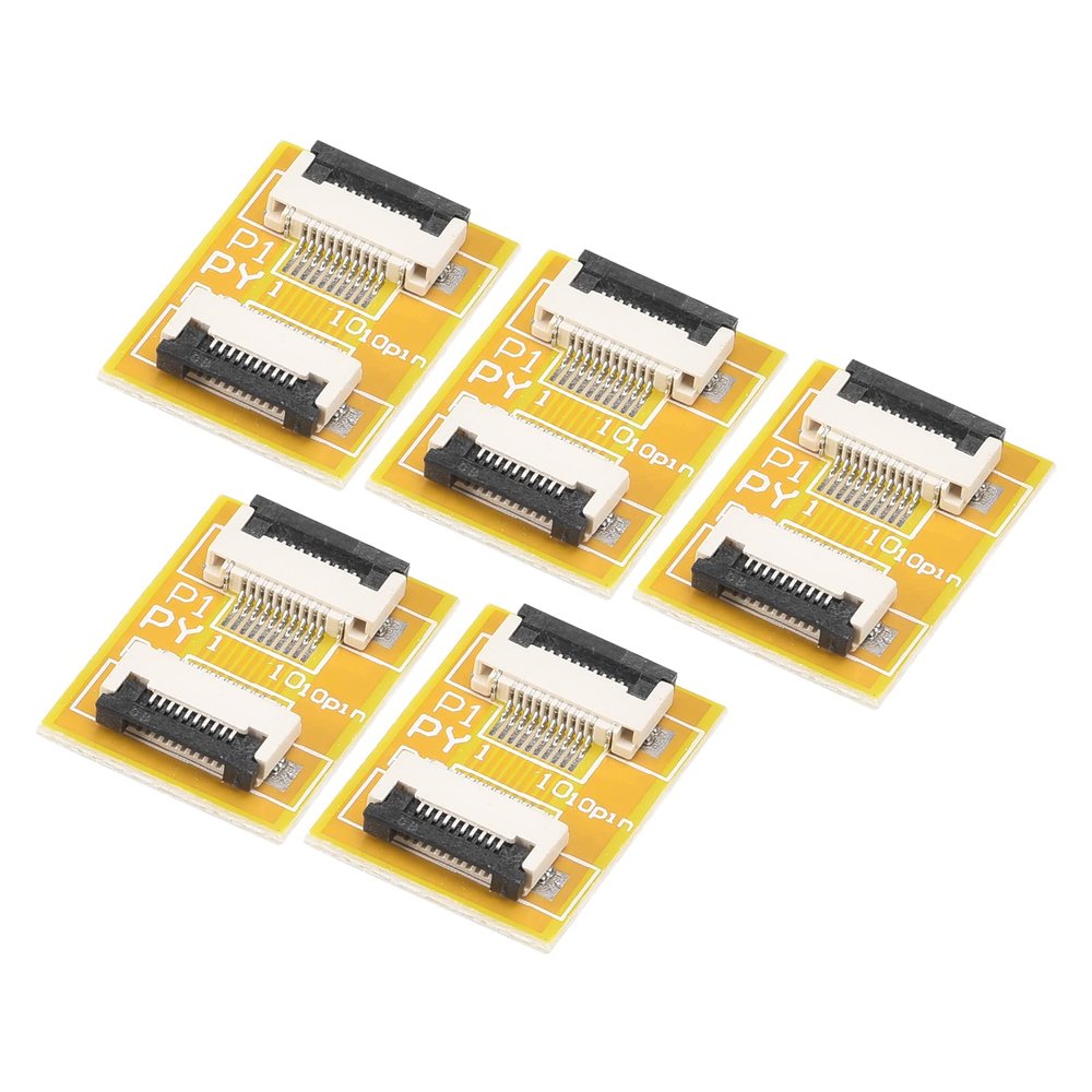 MECCANIXITY FFC FPC Extension Board PCB Extend Zip HDD Connector 10 Pin 0.5mm Pitch Single Side for LCD 3D Printer Camera DVD TV Laptop Pack of 5