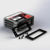 2.5 inch PC SSD HDD Cages Bracket Solid State Drive Frame Multi Layer Box Stacking External HD Cabinet Docking Station Base SATA PATA Computer Hard Disk Rack Metal 4-Bay Mounting Bracket Black view 2