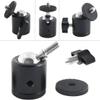 Flamesio 360 Degree Aluminum Alloy Body Rotating Swivel Mini Tripod Ball Head with 1/4" Screw Thread Base Mount for Lighter DSLR Camera Camcorder LED Light Bracket Hiking HTC Vive (Black) view 4