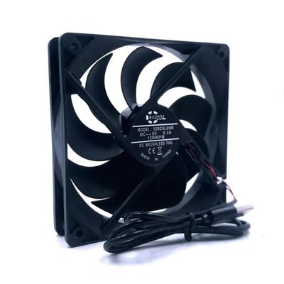 1pcs DC 5V Fan USB 1200rpm 120mm 120x120x25mm 12025S Cooler Motor Brushless 12CM Cooling Fan