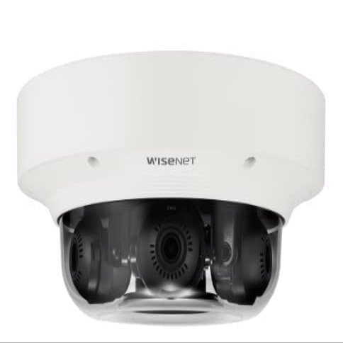 Hanwha Techwin PNM-8082VT 6MP (2MP x 3) Multi-Sensor WDR Network Outdoor Multi-Directional Dome Camera Camera with 3.0~6mm varifocalfocal, White