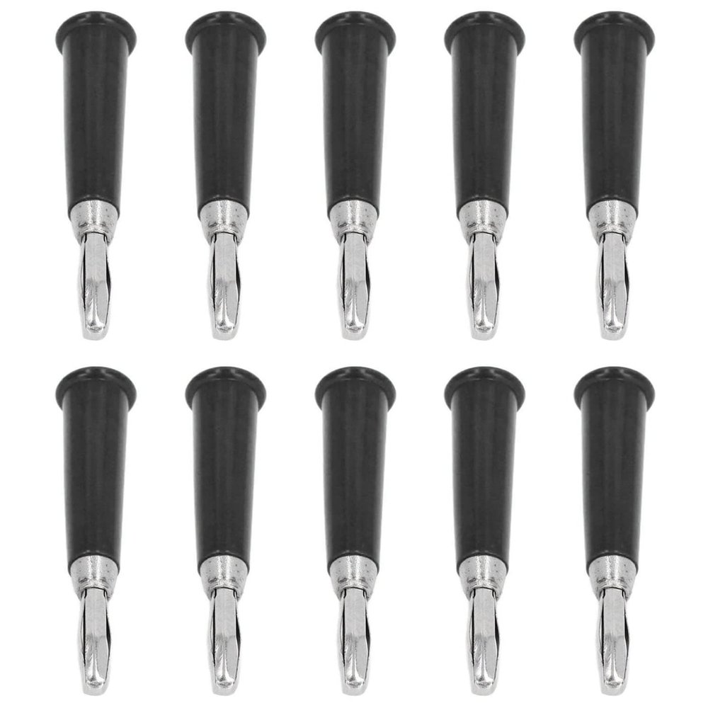 4mm Speaker Banana Plugs 30VAC60VDC Welded Banana Plugs 19A(black), Other Leads And Probes