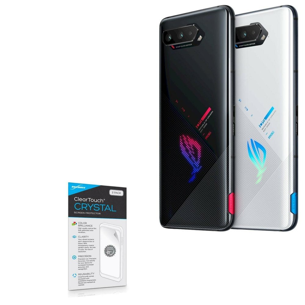 BoxWave Screen Protector Compatible with ASUS ROG Phone 5s Pro - ClearTouch Crystal (2-Pack), HD Film Skin - Shields from Scratches