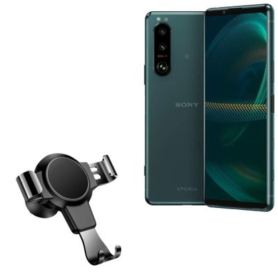 BoxWave Car Mount Compatible with Sony Xperia 5 III - X-Switch Car Mount, Air Vent Mounted Holder Simple Minimal - Jet Black