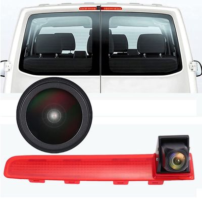 18mm lens Car Third Roof top mount brake lamp camera Brake Light Rear View Backup Camera, replacement for T5 Multivan T6 Caravelle tailgate high roof Van Business MPV SUV Bus Double Doors
