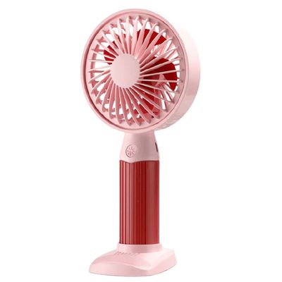 DFDFSFG Small Mini Fan,USB Cooling Fan,3 Speed Adjustable,Handheld Fan,Mini Portable Hand Fan,Small Pocket Fan,Outdoor,Travel,Office Strong Airflow (Color : Pink)