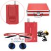 2.5X Binocular Loupes 420mm Optical Glasses +5W LED Headlight Lamp with Filter + Aluminum Box DY-008 (Red) view 2