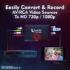 ClearClick AV to HD Converter & Recorder 2.0 (Second Generation) - AV RCA to HDMI Adapter to Convert & Record Video - for VCR, VHS, DVD, Camcorder, Hi8, Gaming to TV view 2