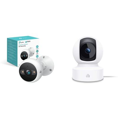 Kasa Smart 4MP 2K Security Camera Outdoor Wired & Pan/Tilt Smart Security Camera, 1080p HD Dog Camera 2.4GHz with Night Vision, Motion Detection