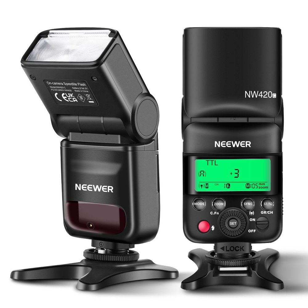 NEEWER NW420-C Mini TTL Speedlite Flash 2.4G Master Slave Mode GN36 HSS Speedlight Compatible with Canon Cameras R6 R5 R3 R M6 850D 800D 760D 750D 650D 600D 7D Mark II 7D 6D Mark II 6D 5D Mark IV/III