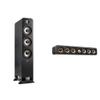 Polk Signature Elite ES60 Tower Speaker, Stunning Black & Elite ES35 Slim Center Channel Speaker, 1" Tweeter & (6) 3" Woofers, Dual Power Port, Stunning Black view 1
