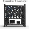 XIANXIAN Mining Rig Frame 12 GPU, Open Air Mining Rig Frame Mining Case Rack Motherboard Bracket Computer Case Support to Dual view 3