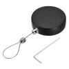 MECCANIXITY Round Retractable Cable Locks with Self-Adhesive, Remote Control Security Lock Anti-Lost Rope Hardware Cable Lock 600g Tensile Force Black Pack of 2 view 1