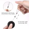 MECCANIXITY Round Retractable Cable Locks with Self-Adhesive, Remote Control Security Lock Anti-Lost Rope Hardware Cable Lock 600g Tensile Force Black Pack of 2 view 4