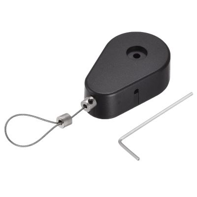 MECCANIXITY Retractable Cable Lock with Self-Adhesive, Remote Control Security Lock Anti-Lost Rope Hardware Cable Lock 600g Tensile Force Black