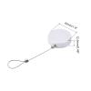 MECCANIXITY Round Retractable Cable Lock with Self-Adhesive, Remote Control Security Lock Anti-Lost Rope Hardware Cable Lock 600g Tensile Force White view 2