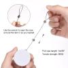MECCANIXITY Round Retractable Cable Lock with Self-Adhesive, Remote Control Security Lock Anti-Lost Rope Hardware Cable Lock 600g Tensile Force White view 4