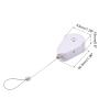 MECCANIXITY Retractable Cable Lock with Self-Adhesive, Remote Control Security Lock Anti-Lost Rope Hardware Cable Lock 600g Tensile Force White Pack of 2 view 2