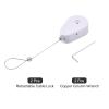 MECCANIXITY Retractable Cable Lock with Self-Adhesive, Remote Control Security Lock Anti-Lost Rope Hardware Cable Lock 600g Tensile Force White Pack of 2 view 3