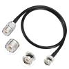 Eightwood UHF Female SO239 to BNC Male Adapter Antenna Jumper Cable RG58 1.6 Feet for Handheld CB Radio, Amateur Radio, Ham Radio, Radio Scanner view 2
