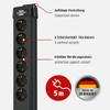 Brennenstuhl Power Extension 5 M 6 Ac Outlet(S) Indoor Black, W128442469 (Outlet(S) Indoor Black) view 2