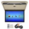 19in LCD 1080P Car Overhead Flip Down Monitor Full Viewing Ceiling HD Digital TV with Light Car Stereo Player MP5, IR FM USB 12V/24V(Beige) view 4