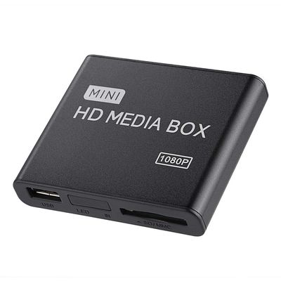 1080P Full-HD Digital Media Player, HDMI/AV/VGA Output, 7.1 Surround Sound, HDMI Media Player with Remote Control, 1080P HDMI TV Media Player for USB MMC RMVB MP3 AVI MKV(US Plug)
